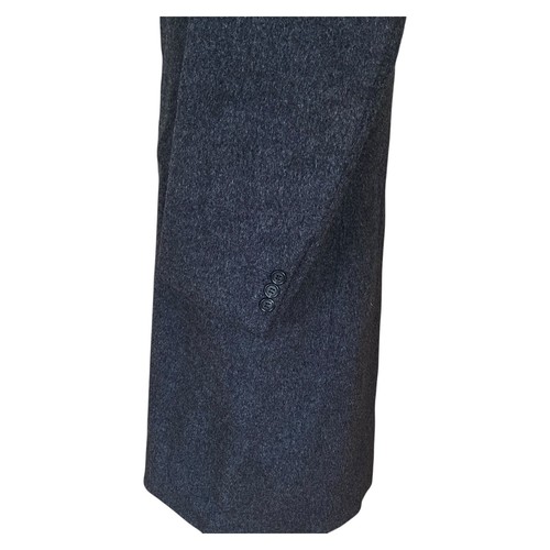 Crombie Overcoat Pure New Wool Dark Grey Mens 40R Made England Vintage Long Coat - Picture 10 of 18