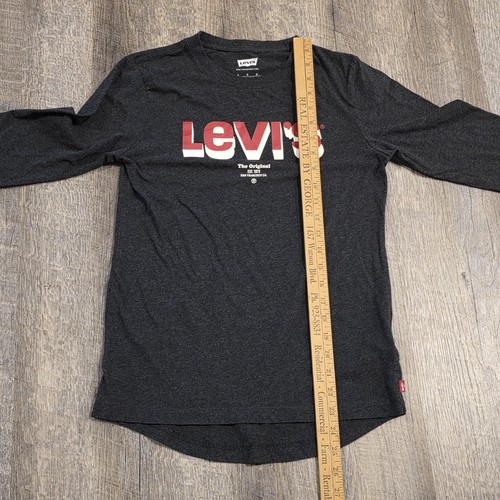 Levi's Damen Langarm Grau T-Shirt Tee Rundhals Pullover Größe L - Bild 7 von 11