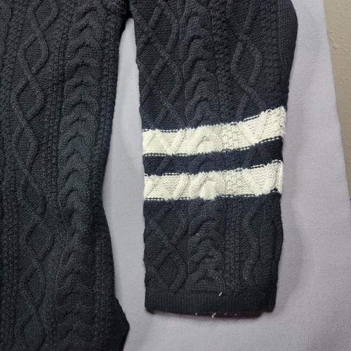 XL Birdwell Beach Britches Baja Fisherman's Zopfmuster Kapuzenpullover schwarz Wolle - Bild 4 von 11