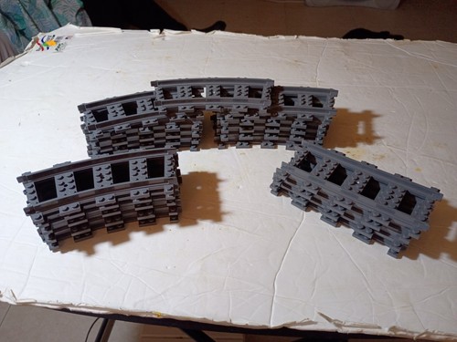 Lego System City Zug Schienen Menge 20 gebogene gerade Schienen  - Bild 2 von 2