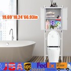 White Toilet Storage 3 Tier Bathroom Shelf Over Toilet Bathroom Storage Cabinet