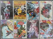 Godzilla vs Thor #1, Lot of 8 Standard Covers, NM/Better 
