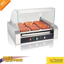 Versatile Hot Dog Grill with Dual Temperature Control & Stainless Steel Design
