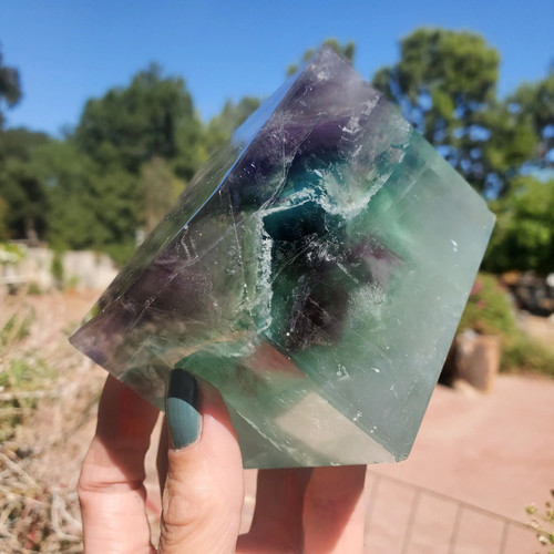 Fluorite Purple Green Crystal Depth Cube | 784 Grams | 1lbs 12oz - Picture 6 of 10