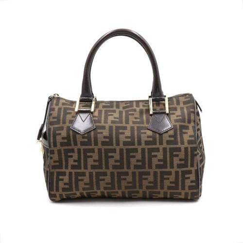 Fendi FF Logo Juca Fabric Boston Tote Bag AA45705