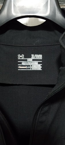 Under Armour Storm Men’s BLACK 🖤 Tactical Combat Shirt 1/4 Zip XL (SHORT) READ - Picture 8 of 20