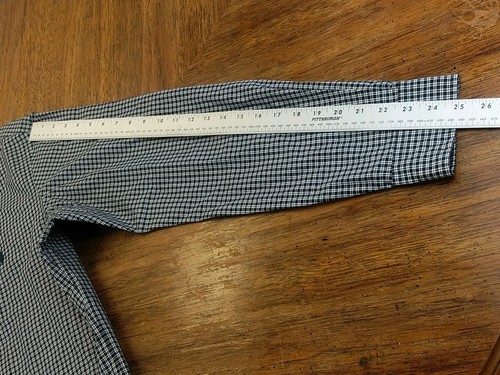 Ralph Lauren Dress Shirt Size Medium Long Sleeve Button Down Black Check - Picture 5 of 12