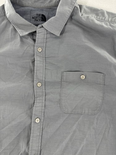 The North Face Button Up Shirt Mens XXL Gray Short Sleeve Casual - Picture 4 of 8