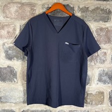 FIGS Technical Collection Men's Scrub Top Gray V-Neck Short Sleeve Size L TM3000