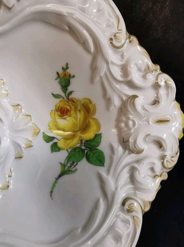 Meissen, Prunkschale, Gelbe Rose, 1.Wahl,30,5x19,7x6,3cm,700 - Bild 2 von 6