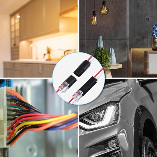 10-50PCS 2 Pin Way Plug Wire Cable Snap Connectors Double-Wire Plug-In Connector - Picture 11 of 26