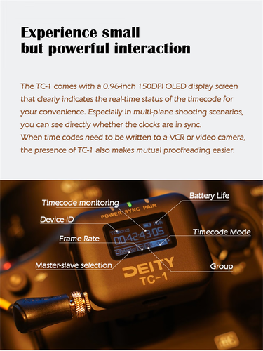 DEITY TC-1 Kit Wireless Timecode Box Generator Microphone Time Coder Recording - Picture 9 of 19