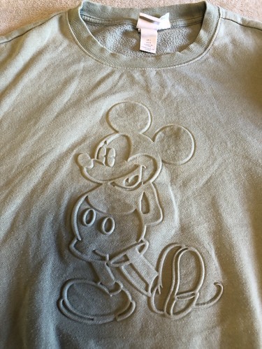 Pullover H&M verde manga larga Mickey Mouse talla grande - Imagen 4 de 7