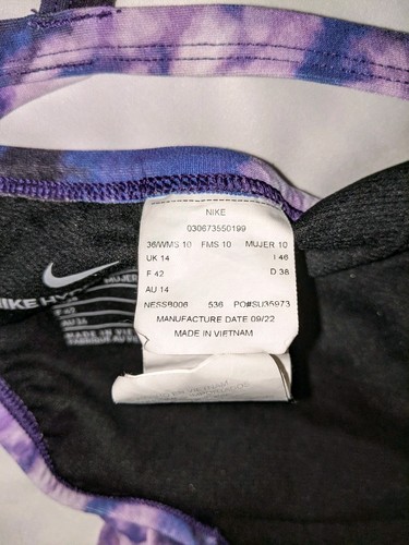 Nike Hydrastrong Badeanzug Einteiler Größe 10 Mehrfarbig 36 Lila Batik - Bild 19 von 23