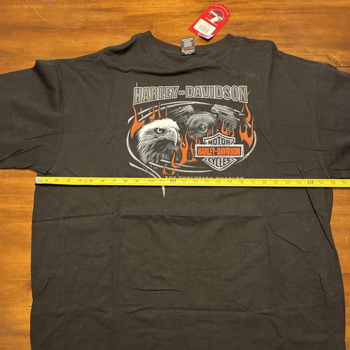 Vintage NWT Y2K Harley Davidson Big Sky Great Falls Montana Shirt Men's 3XL - Picture 9 of 10