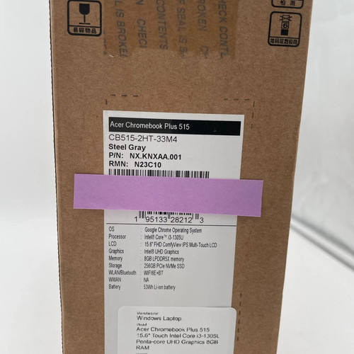 Acer Chromebook Plus 515 15.6" Touch Intel Core i3 13th 8GB RAM 256GB SSD - NEW - Picture 7 of 12