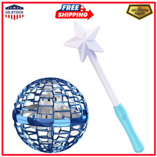 Blue Flying Orb Ball with Wand,Cosmic Globe Hover Boomerang Mini Drones for Kids