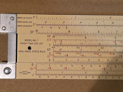1959 Pickett Model N4-T Slide Rule Vector-Type Log Dual-Base Speed Rule W/ Case - Picture 4 of 8