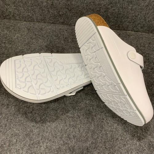 BIRKENSTOCK Boston Pro Natural Leather Sandals Unisex Size M3/W5 White - Picture 4 of 8