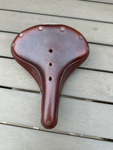 Brooks B66 Bike Saddle Seat Brown Leather with Chrome Rails and Springs - Picture 2 of 14