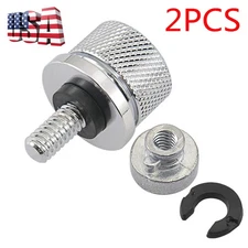 2x Seat Bolt Fender Screw Nut Fit For Harley Road King Softail Breakout Dyna 48