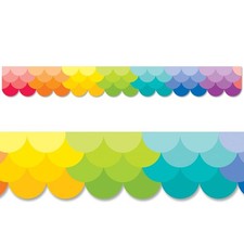 CTP Ombre Rainbow Scallops Bulletin Board EZ Border 10569