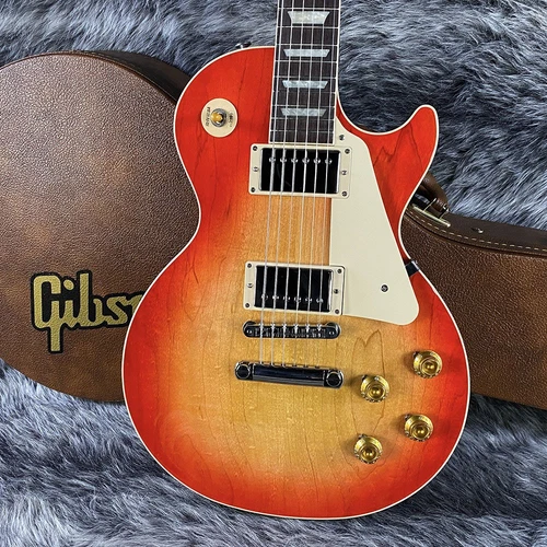 Gibson Exclusive Les Paul Standard 50s Plain Top Washed Cherry Burst #GGajs