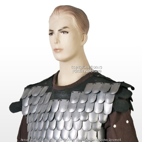 Déguisement GN acier 20G armure corps échelle médiévale taille moyenne avec doublure cuir 20G