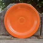 1936 Vintage FIESTA PLATE 9 1/4" RADIOACTIVE RED ORANGE GLAZE  LUNCHEON PLATE