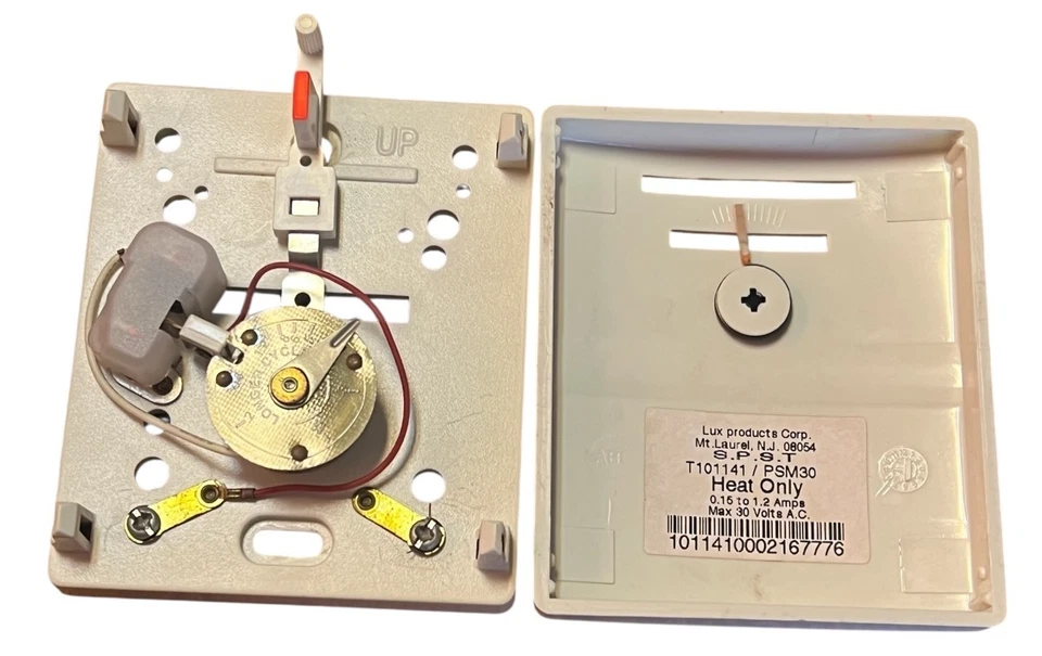 Termostato mecánico Lux calor solo 210408E 0,15 a 1,2 amperios máximo 30 voltios CA de colección Foto 3 de 4