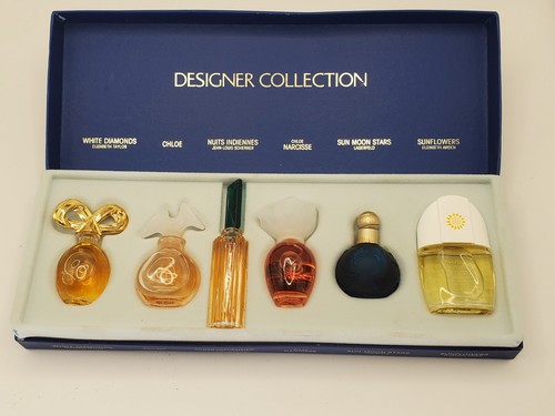 Vintage Designer Parfum Miniaturen Geschenkset - White Diamonds, Chloe, Narcisse