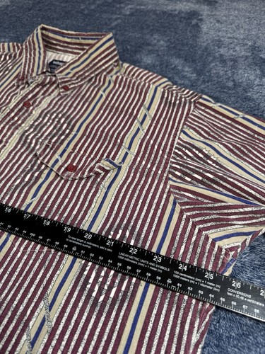 Camisa Occidental Azteca WRANGLER Para Hombre Grande 17.5-35 De Colección Rodeo Vaquero Trabajo Aire Libre - Imagen 6 de 12