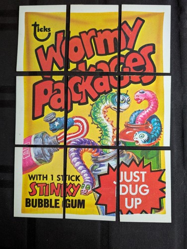 1973 Wacky Packages 4. Serie komplettes Puzzle Bum Chex Würgewagen Version