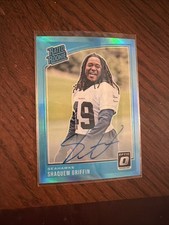 2018 Donruss Optic Shaquem Griffin Rated Rookie Teal Auto RC #/75 Seahawks