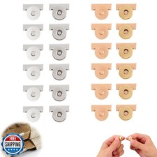 12Pair Snap Buttons Metal Seamless Buckle Clasp for Tote Bags, Clothing and D