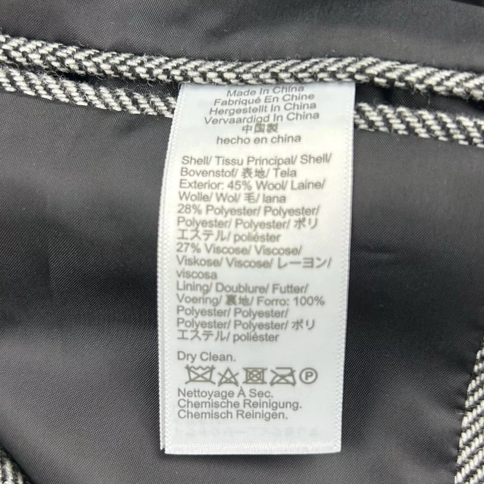 Blazer J Crew Para Hombres 42 Regular Negro Mezcla de Lana Abotonada Thompson Chaqueta Abrigo Foto 3 de 4