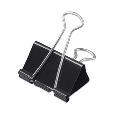 Universal Binder Clip Zip-Seal Bag Value Pack, Large, Black/Silver, 36/Pack