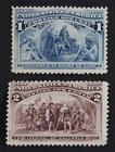 CKStamps: US Stamps Collection Scott#230 231 1c 2c Columbian Mint NH OG