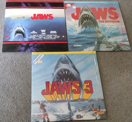 Lot Of 3 Jaws 2 Disc Letterbox, The Revenge, & Jaws 3, Laserdisc Lot Horror  - Picture 1 of 4