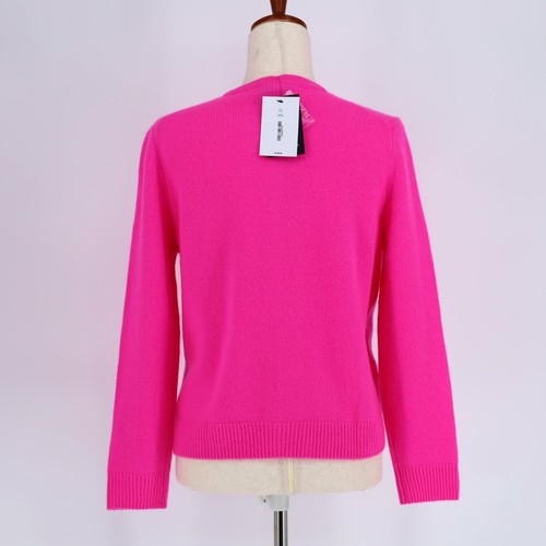 Cárdigan suéter cuello redondo cachemir ultra rosa talla M de C by Bloomingdale's para mujer - Imagen 4 de 10