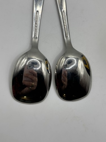 Vintage International Creation MCM Two (2) Soup Spoons Hard To Find 1950’s - Picture 2 of 6