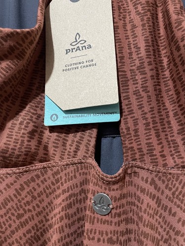 Abito donna Prana sassone midi tank taglia XS NUOVO CON ETICHETTE elasticizzato asimmetrico tempo libero - Foto 9 di 11