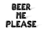 BEER ME PLEASE Letter Balloon Banner - Beer Themed Birthday Party Decoration