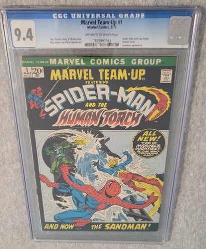 Marvel Team-Up #1 CGC 9.4 1972 Spider-Man Human Torch HIGHEST GRADE ON EBAY KEY