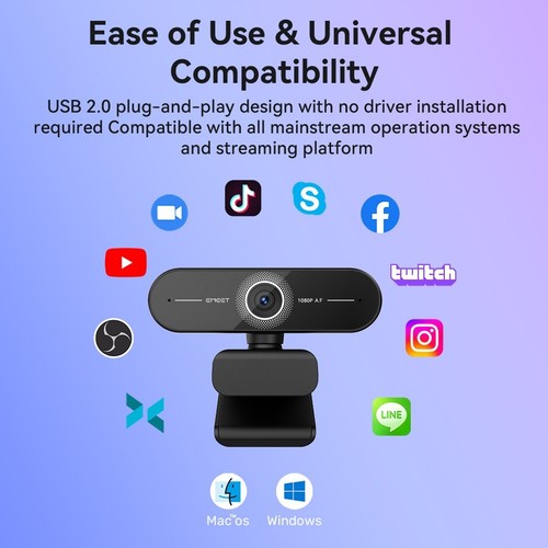 Webcam EMEET NOVA 4K Webcam avec réduction du bruit Ultra HD - Photo 2/8