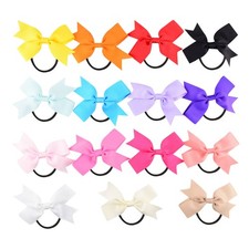 16 Pcs Hair Bands for Little Girls Bows Teen Ponytail Holder Ropes