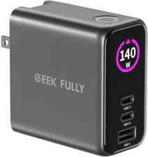 140W MAX USB C Charger | 3-Port Fast Charging Station (2xUSB-C PD3.1 + USB-A QC3