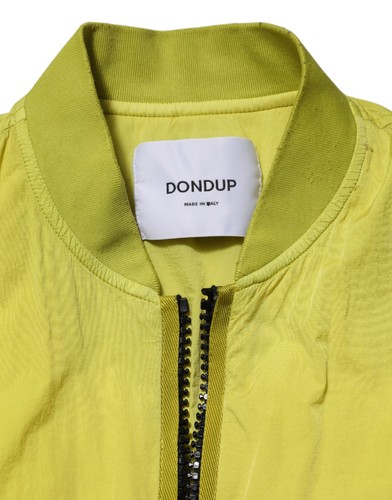DONDUP Jacket Yellow Polyamide Zipper Bomber Women’s IT46/US12/XL RRP 1230usd - Picture 7 of 10