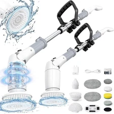 Electric Spin Scrubber, Cordless Cleaning Brush Shower Scrubber Up to 550 RPM wi