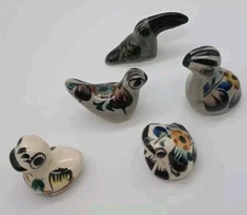 5 Mini Tonala Animals Frog Toucan Duck Birds